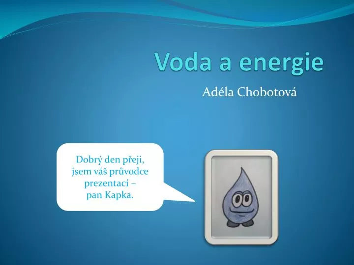 voda a energie