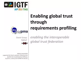 Enabling global trust through requirements profiling