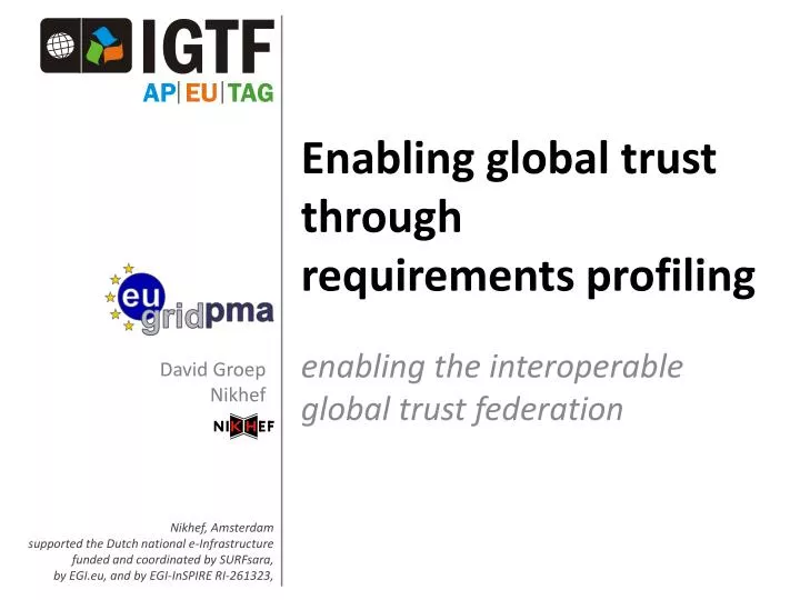 enabling global trust through requirements profiling