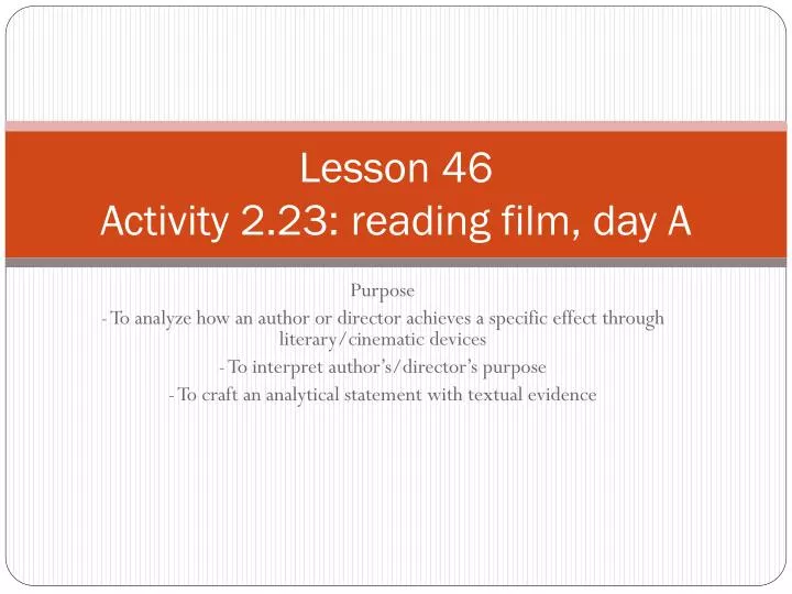 lesson 46 activity 2 23 reading film day a