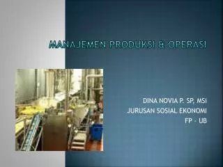 manajemen produksi operasi