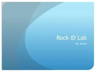 Rock ID Lab