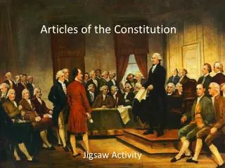 Articles of the Constitution