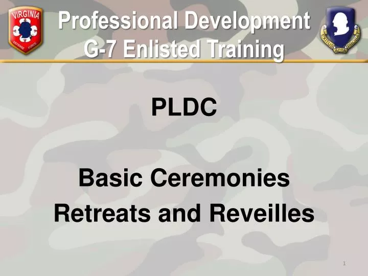 professional development g 7 enlisted training