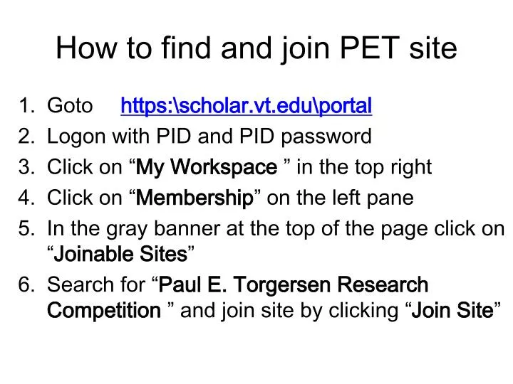 how to find and join pet site