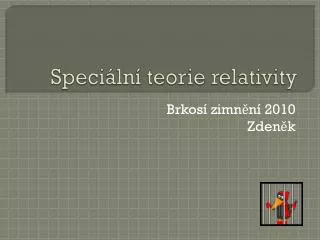 speci ln teorie relativity