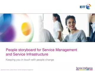 People storyboard for Service Management and Service Infrastructure