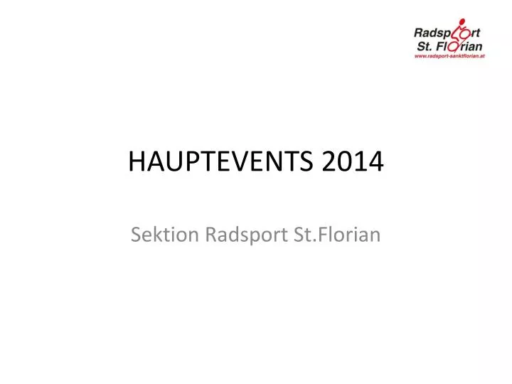 hauptevents 2014