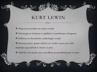 Kurt lewin