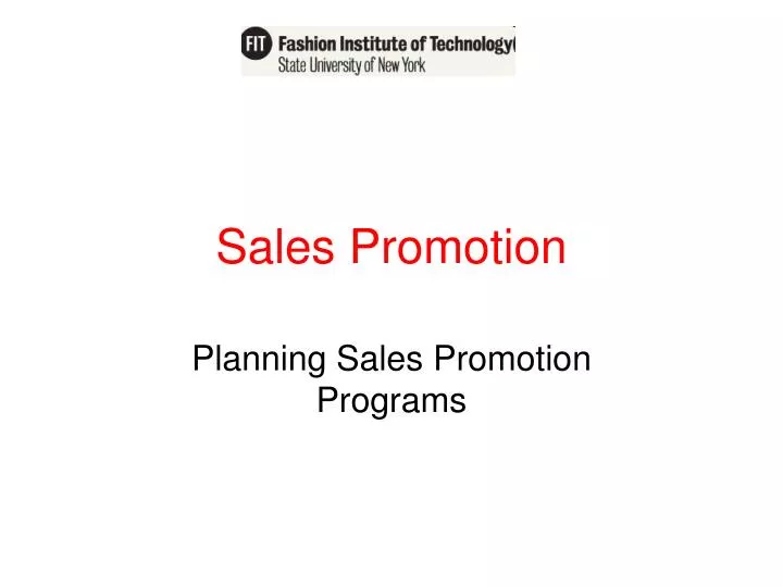 sales promotion