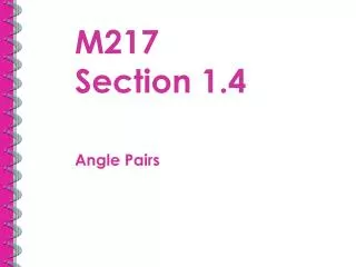 M217 Section 1.4