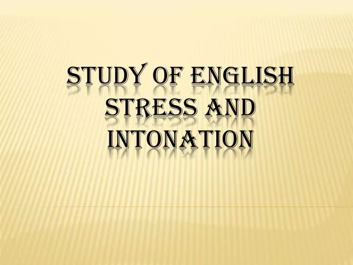 The Intonation Systems of English (Linguistics  