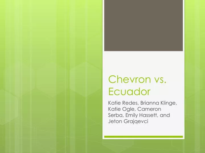 chevron vs ecuador