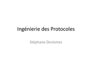 ing nierie des protocoles