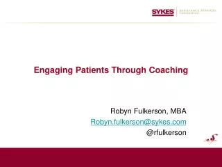 engaging patients through coaching