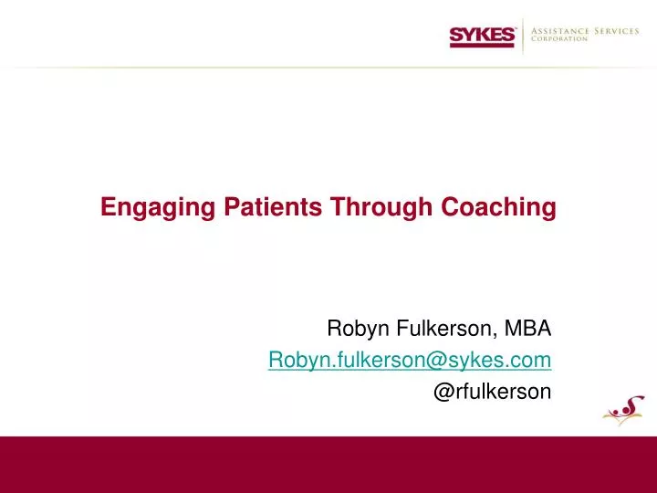 engaging patients through coaching