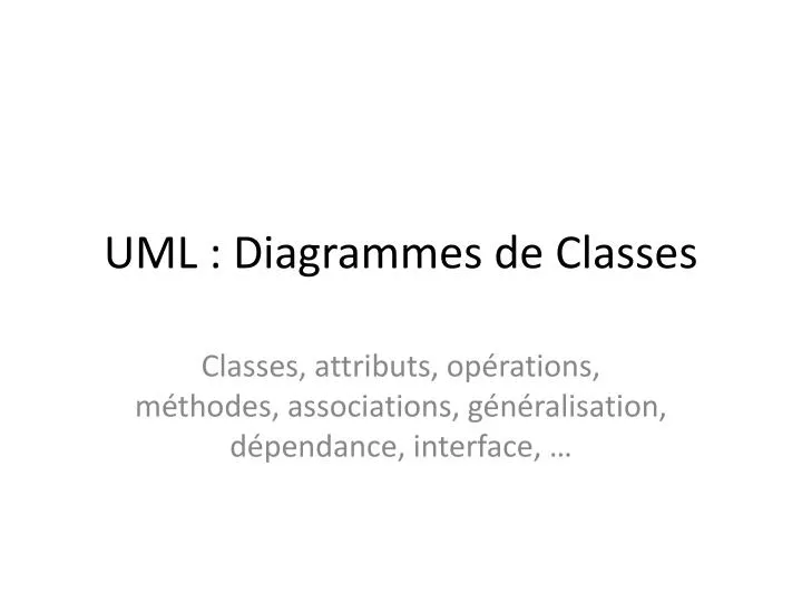 uml diagrammes de classes