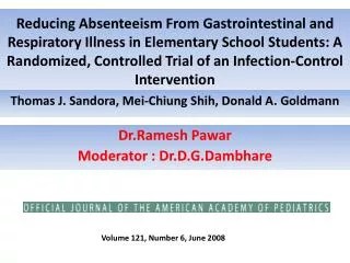 Dr.Ramesh Pawar Moderator : Dr.D.G.Dambhare