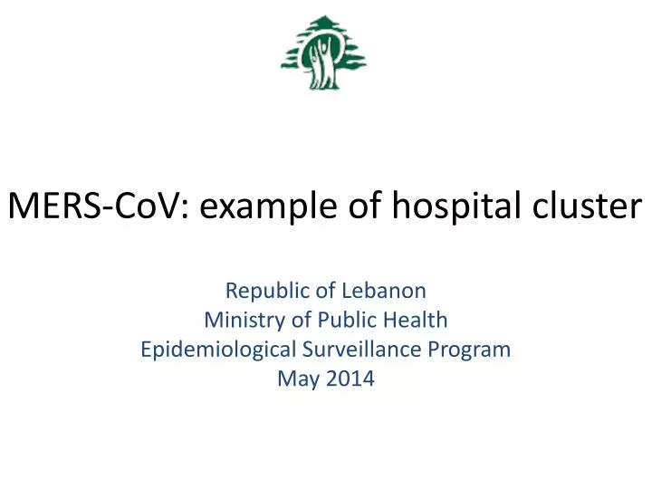 mers cov example of hospital cluster