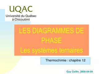 les diagrammes de phase les syst mes ternaires