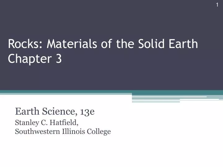 rocks materials of the solid earth chapter 3