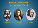 French Colonization of the New World