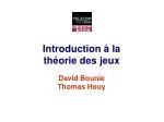 Introduction à la théorie des jeux - slide 1