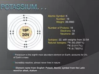 Potassium. . .