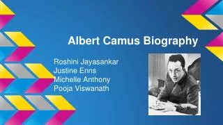 Albert Camus Biography