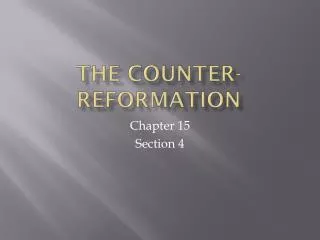 The Counter-Reformation