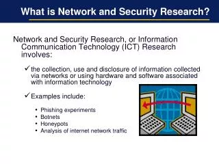 What is Network and Security Research?