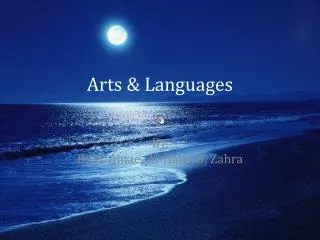 Arts &amp; Languages