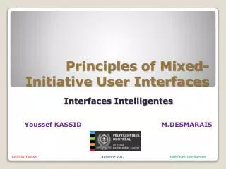 principles of mixed initiative user interfaces