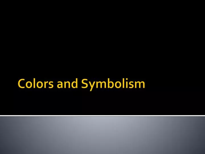 colors and symbolism