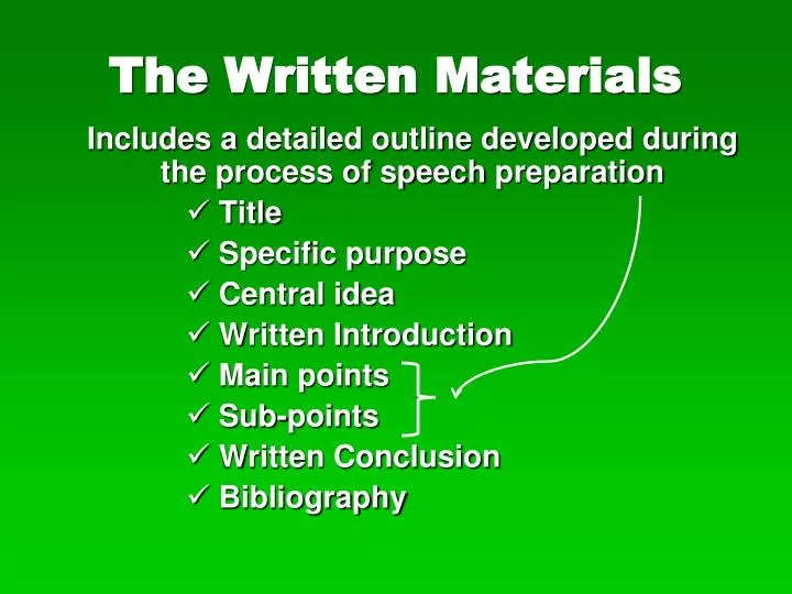 the written materials