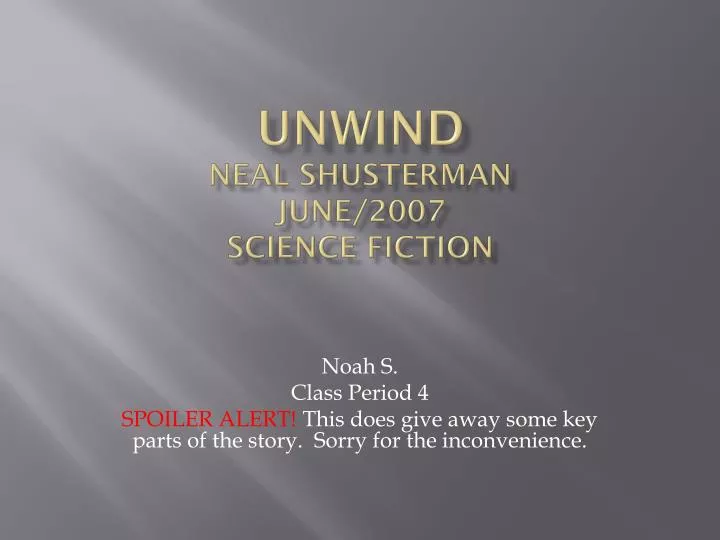 unwind neal shusterman june 2007 science fiction