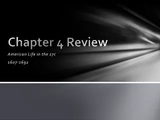 Chapter 4 Review