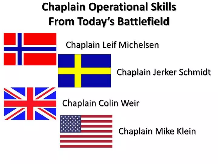 chaplain operational skills from today s battlefield