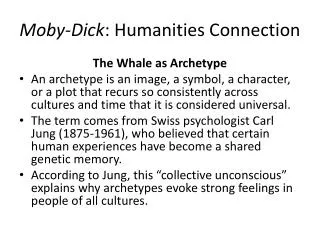 Moby-Dick : Humanities Connection