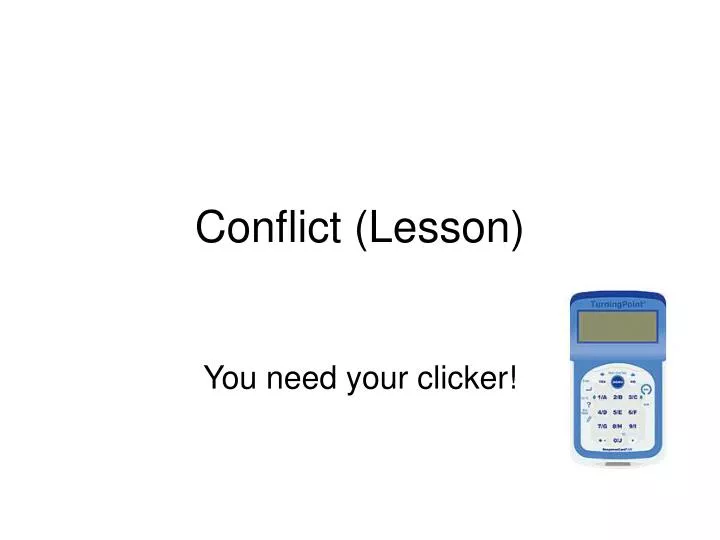 conflict lesson