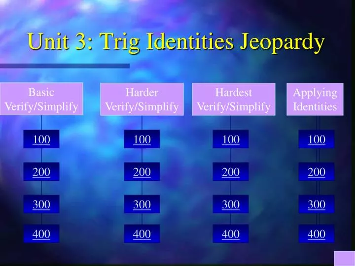 unit 3 trig identities jeopardy