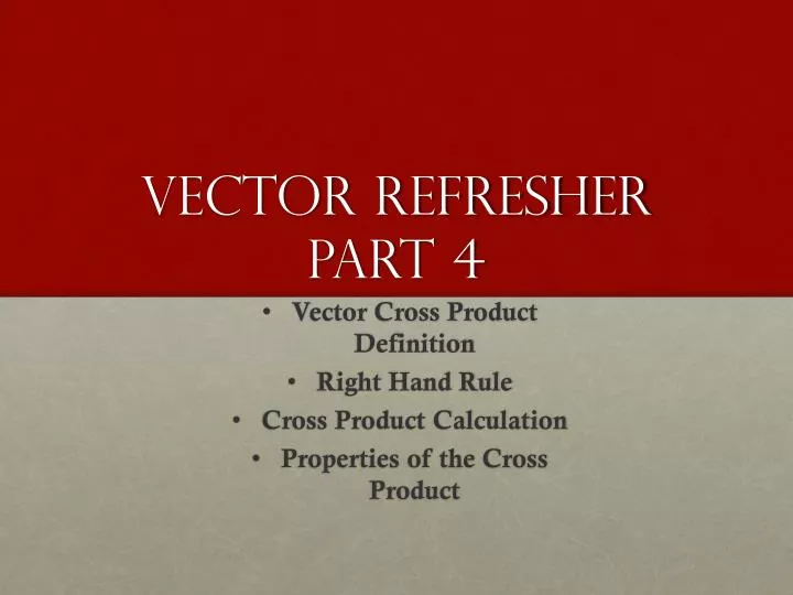 vector refresher part 4