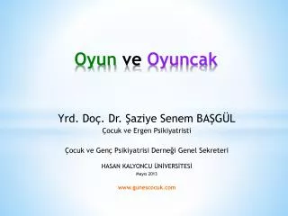 oyun ve oyuncak