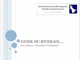 guide du riverain