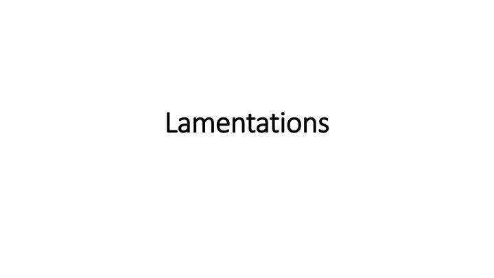 lamentations