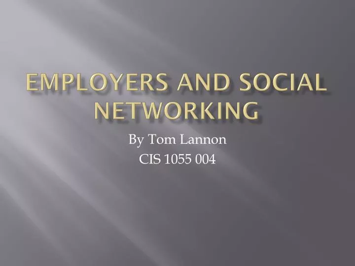 employers and social networking