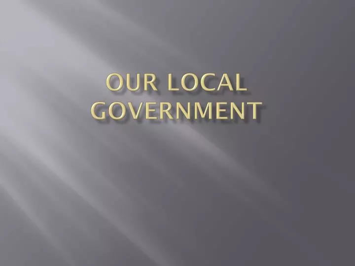 our local government
