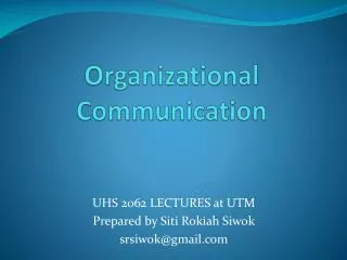 organizational communication