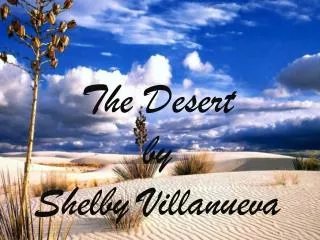 The Desert by Shelby Villanueva