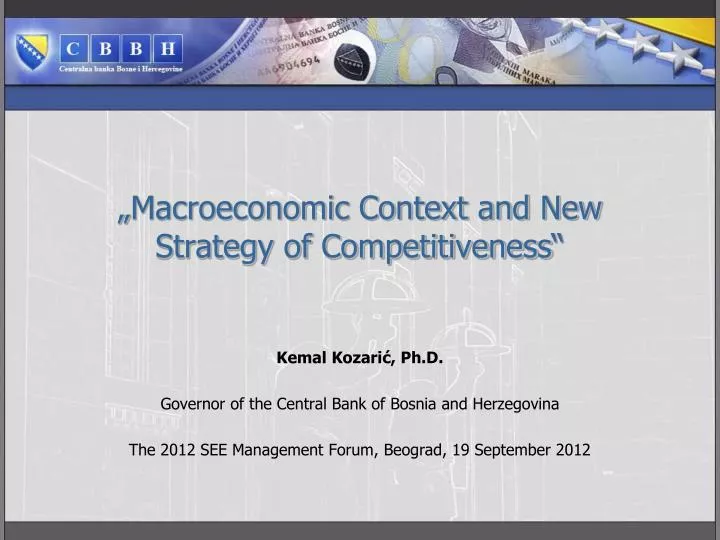 macroeconomic context and new strategy of competitiveness